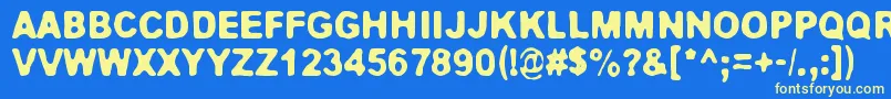 Jokioinen Font – Yellow Fonts on Blue Background