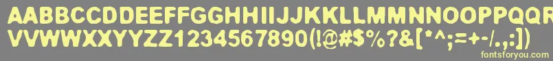 Jokioinen Font – Yellow Fonts on Gray Background