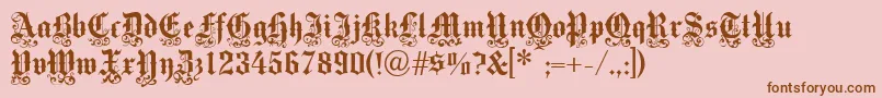 Victoriantext Font – Brown Fonts on Pink Background