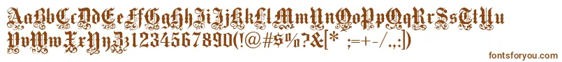 フォントVictoriantext – 茶色のフォント