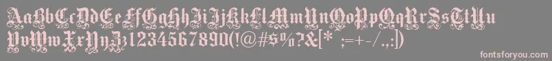 Victoriantext Font – Pink Fonts on Gray Background