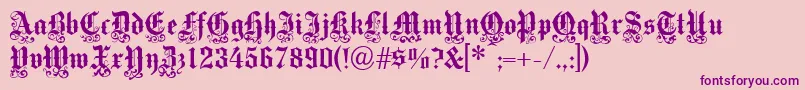 Victoriantext Font – Purple Fonts on Pink Background