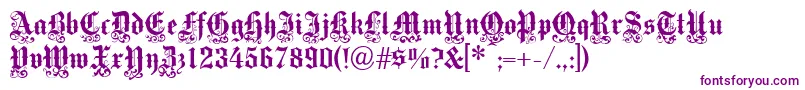 Victoriantext Font – Purple Fonts on White Background