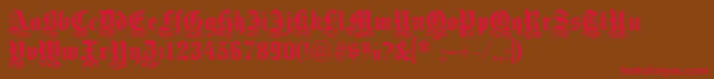 Victoriantext Font – Red Fonts on Brown Background