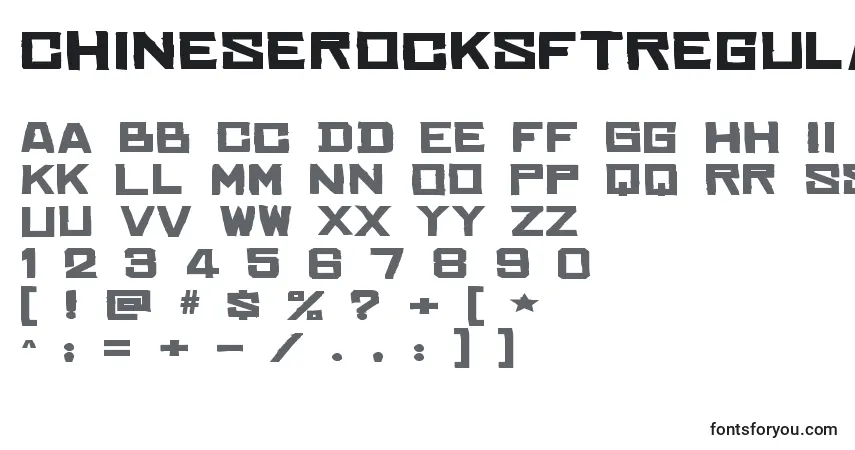 Шрифт ChineserocksftRegular – алфавит, цифры, специальные символы