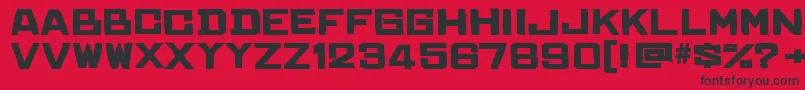 フォントChineserocksftRegular – 赤い背景に黒い文字