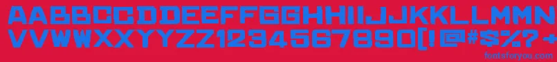 ChineserocksftRegular-fontti – siniset fontit punaisella taustalla
