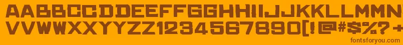 フォントChineserocksftRegular – オレンジの背景に茶色のフォント