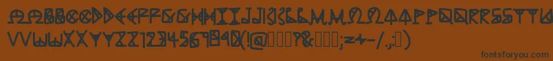 Шрифт AncientGrease – чёрные шрифты на коричневом фоне