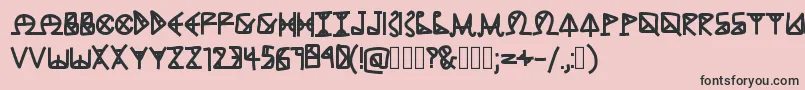 Weitere Informationen zur AncientGrease-Schriftart AncientGrease-Schriftart – Schwarze Schriften auf rosa Hintergrund