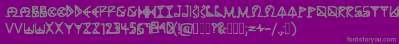 Więcej informacji o czcionce AncientGrease Czcionka AncientGrease – szare czcionki na fioletowym tle