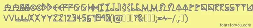 Weitere Informationen zur AncientGrease-Schriftart AncientGrease-Schriftart – Graue Schriften auf gelbem Hintergrund