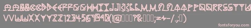 AncientGrease Font – Pink Fonts on Gray Background