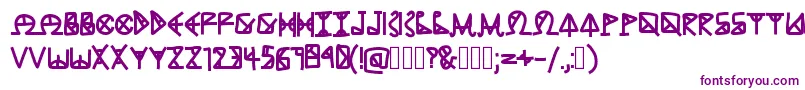 AncientGrease Font – Purple Fonts on White Background