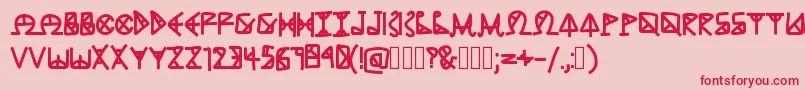 AncientGrease Font – Red Fonts on Pink Background