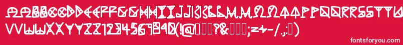 AncientGrease Font – White Fonts on Red Background