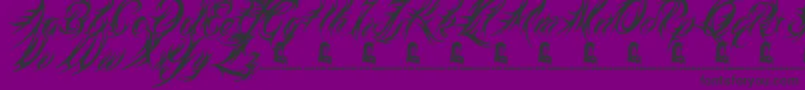 MedievalQueen Font – Black Fonts on Purple Background