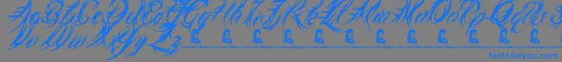 MedievalQueen Font – Blue Fonts on Gray Background