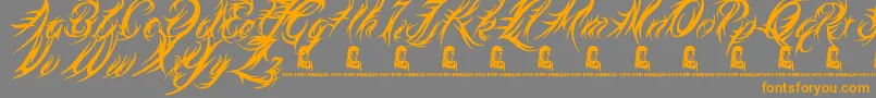 MedievalQueen Font – Orange Fonts on Gray Background
