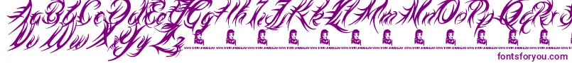 MedievalQueen Font – Purple Fonts on White Background