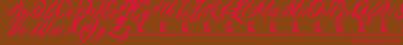 MedievalQueen Font – Red Fonts on Brown Background