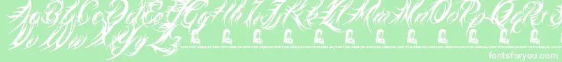 MedievalQueen Font – White Fonts on Green Background