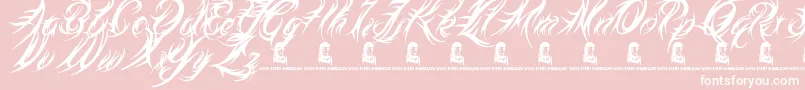 MedievalQueen Font – White Fonts on Pink Background
