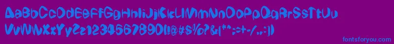 Wierdowp Font – Blue Fonts on Purple Background