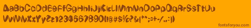 Wierdowp Font – Brown Fonts on Orange Background