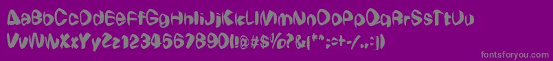 Wierdowp Font – Gray Fonts on Purple Background