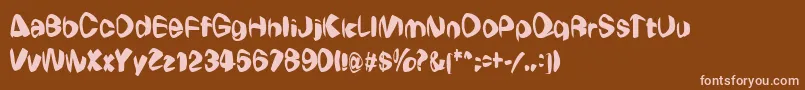 Wierdowp Font – Pink Fonts on Brown Background