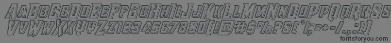 Czcionka Raidercrusaderengrave – czarne czcionki na szarym tle