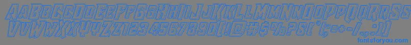 Raidercrusaderengrave Font – Blue Fonts on Gray Background