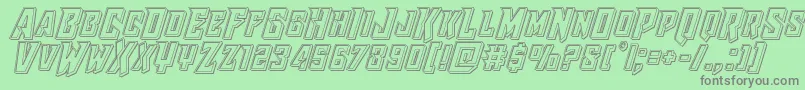 Raidercrusaderengrave Font – Gray Fonts on Green Background