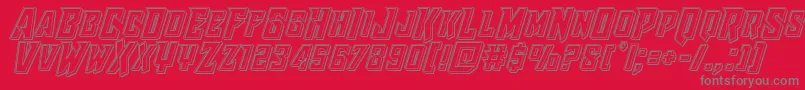 Raidercrusaderengrave Font – Gray Fonts on Red Background