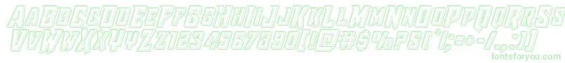 フォントRaidercrusaderengrave – 緑のフォント
