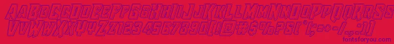 Raidercrusaderengrave Font – Purple Fonts on Red Background