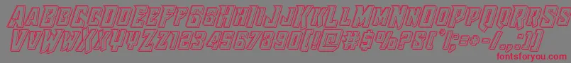 Raidercrusaderengrave Font – Red Fonts on Gray Background