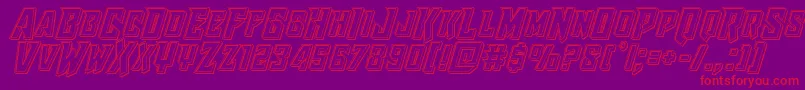 Raidercrusaderengrave Font – Red Fonts on Purple Background