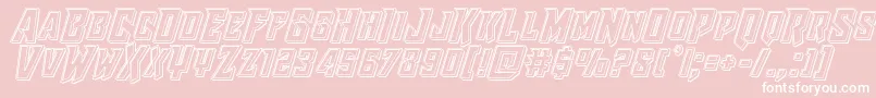 Raidercrusaderengrave Font – White Fonts on Pink Background