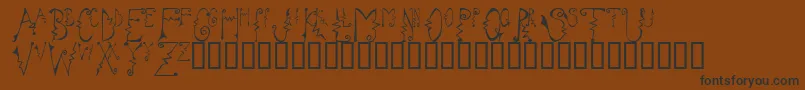Cassz Font – Black Fonts on Brown Background