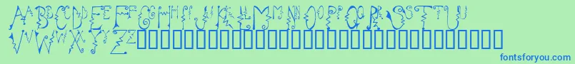Cassz Font – Blue Fonts on Green Background