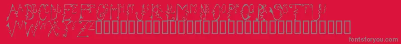 Cassz Font – Gray Fonts on Red Background
