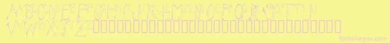 Cassz Font – Pink Fonts on Yellow Background