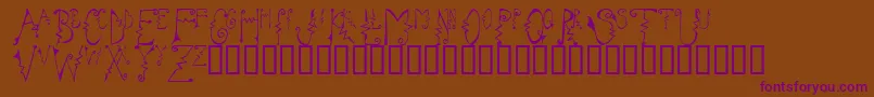 Cassz Font – Purple Fonts on Brown Background