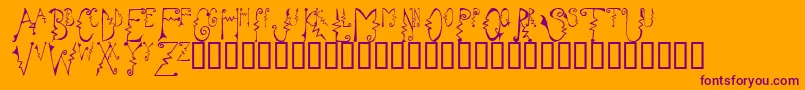 Cassz Font – Purple Fonts on Orange Background