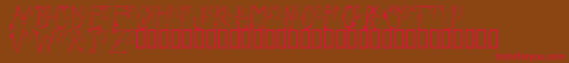 Cassz Font – Red Fonts on Brown Background
