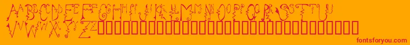 Cassz Font – Red Fonts on Orange Background