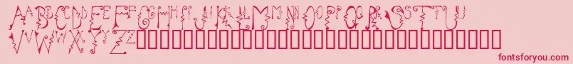 Cassz Font – Red Fonts on Pink Background