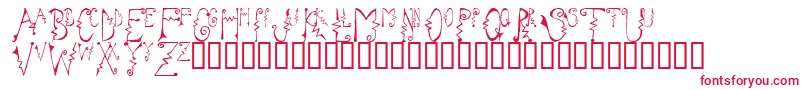 Cassz-Schriftart – Rote Schriften auf weißem Hintergrund